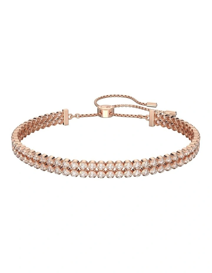 Subtle Bracelet Round Cut Rose Gold-Tone Plated in White