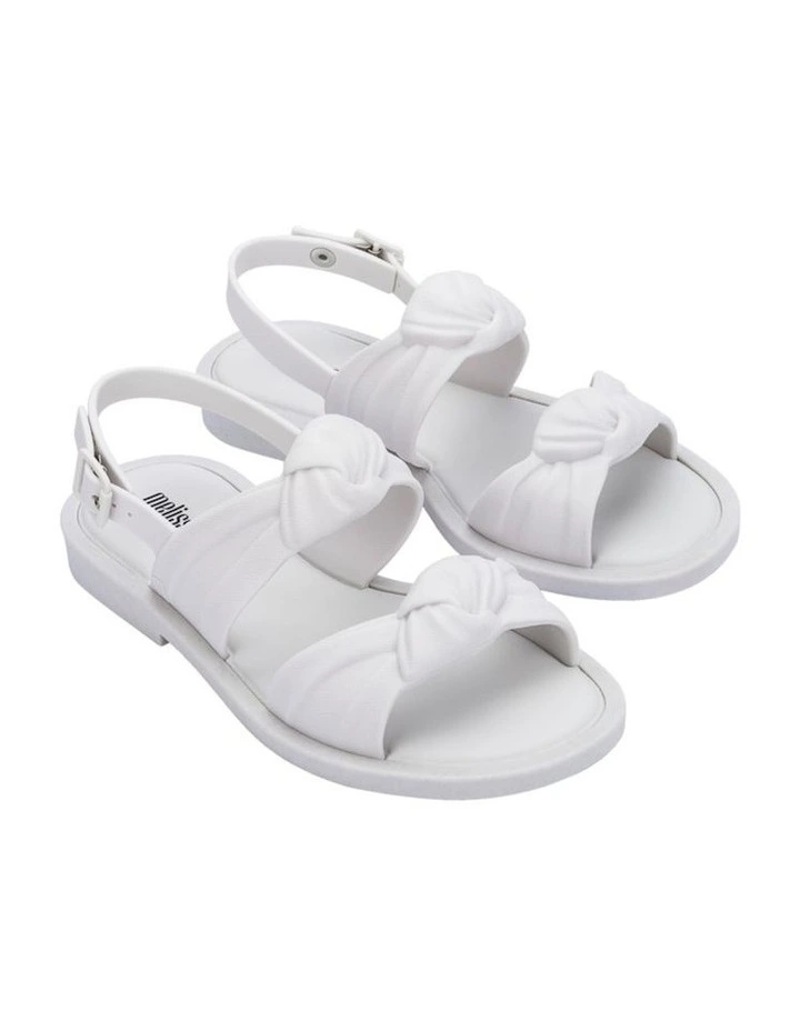 Melissa Velvet Sandal in White