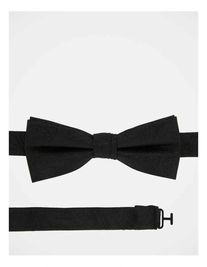 Paisley Bow Tie in Black