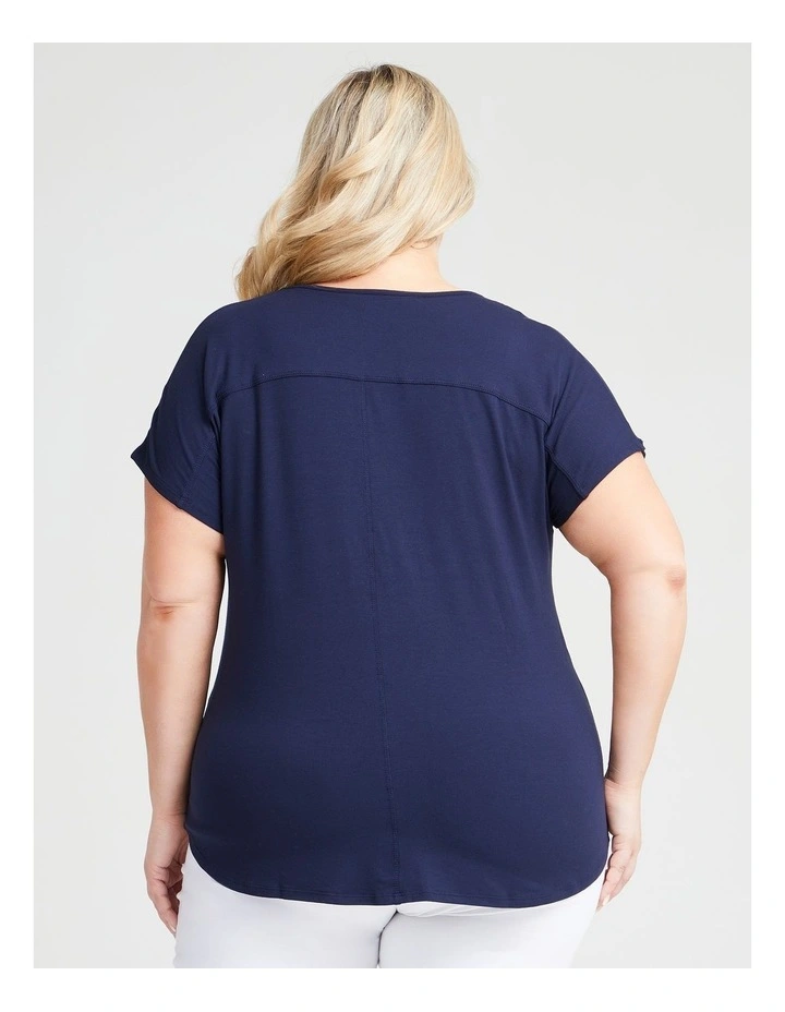 Natural Everyday V-neck Top Dark Indigo