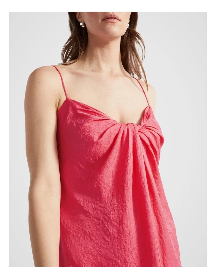 Satin Maxi Dress in Wild Berry