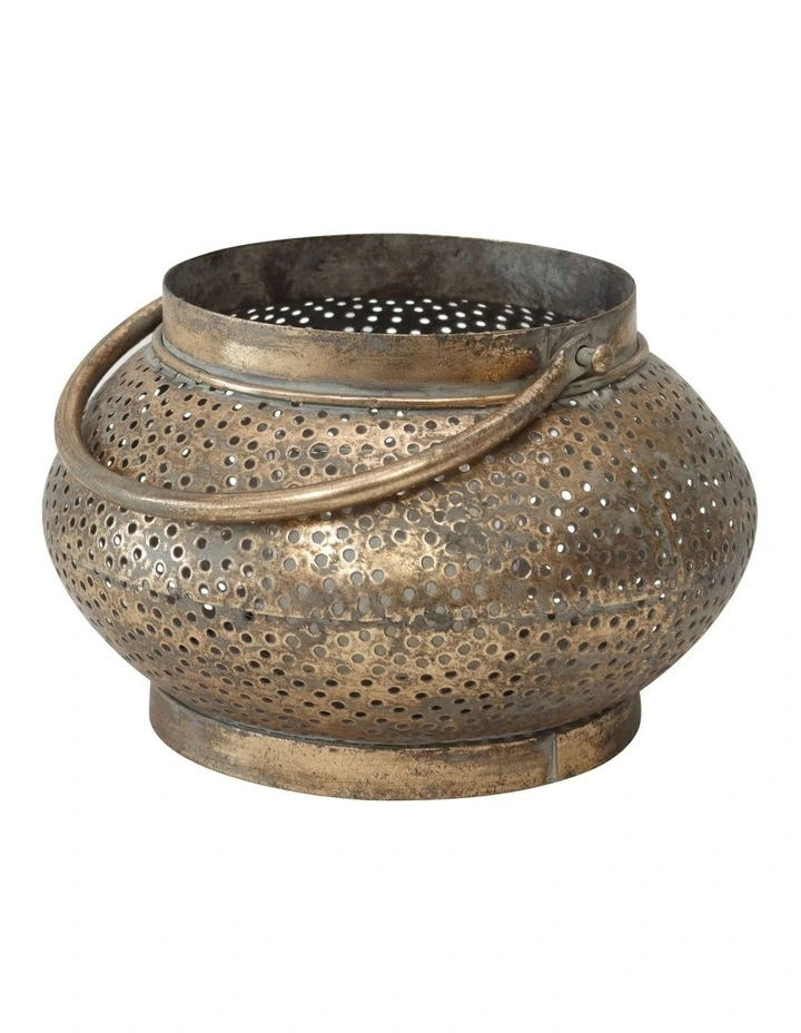 Lustre Pillar Candle Holder in Gold