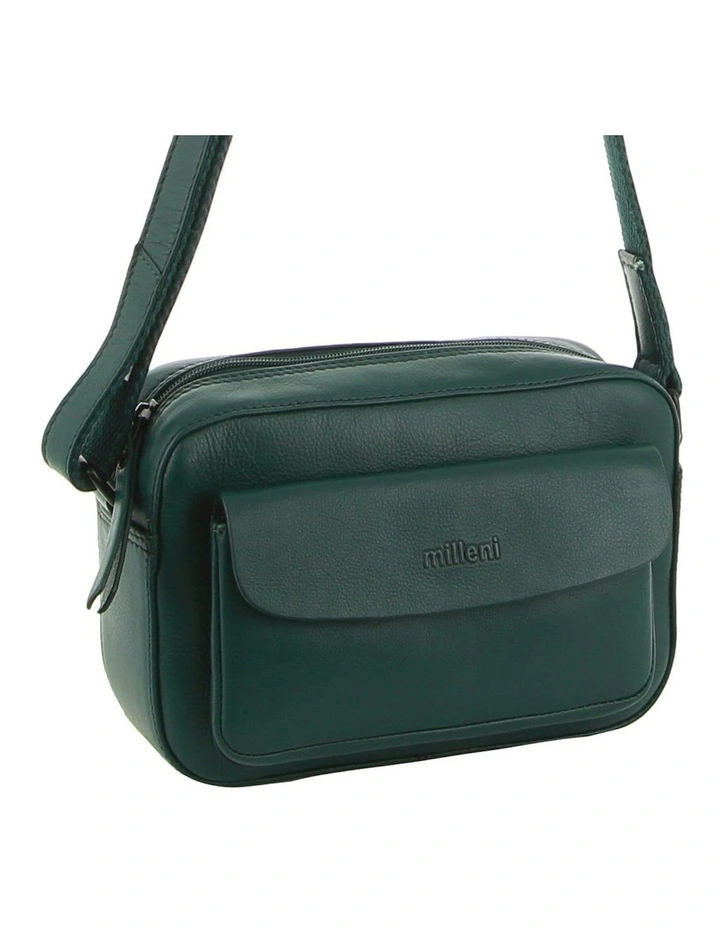 Leather Multi-Zip Cross-Body Bag in Zikron
