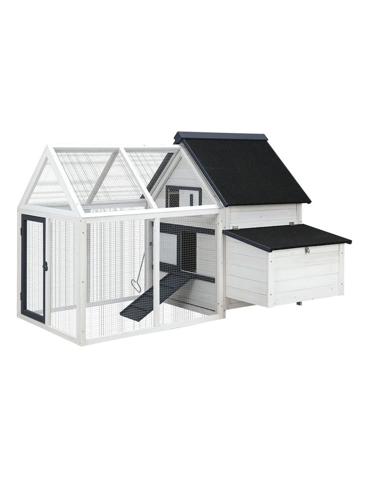 Extra Large Pet Hutch 166x120x112cm in Black/White