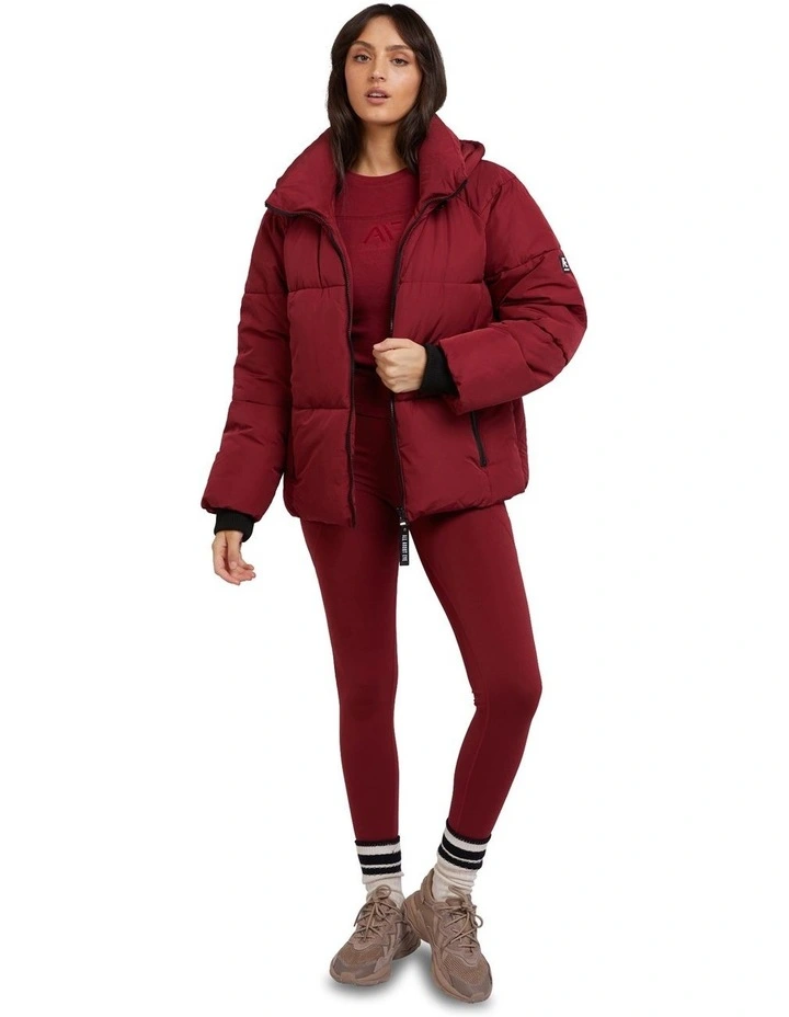 Remi Luxe Puffer Jacket in Port