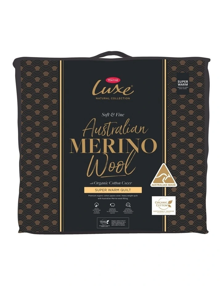 Luxe Merino Wool Super Warm Quilt in White