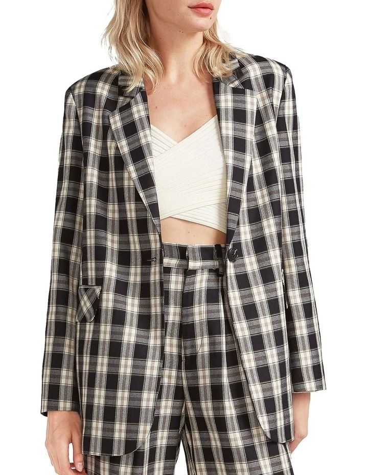 Love & Mercy Checked Blazer in Black Multi