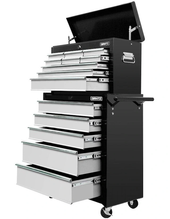14 Drawer Trolley Tool Box in Grey