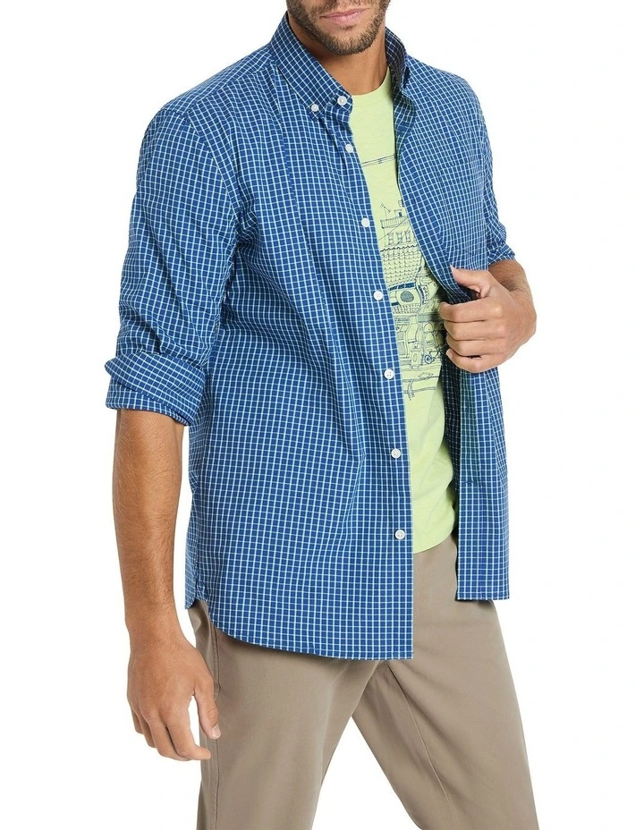 Astro Ls Check Shirt in Blue