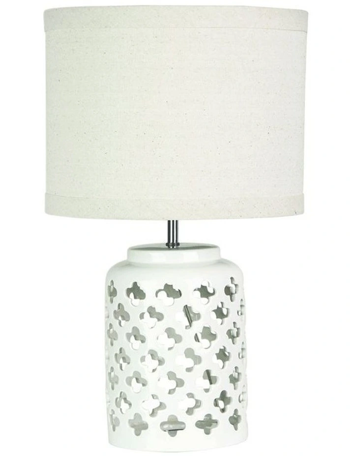 Casbah Moorish Table Lamp White