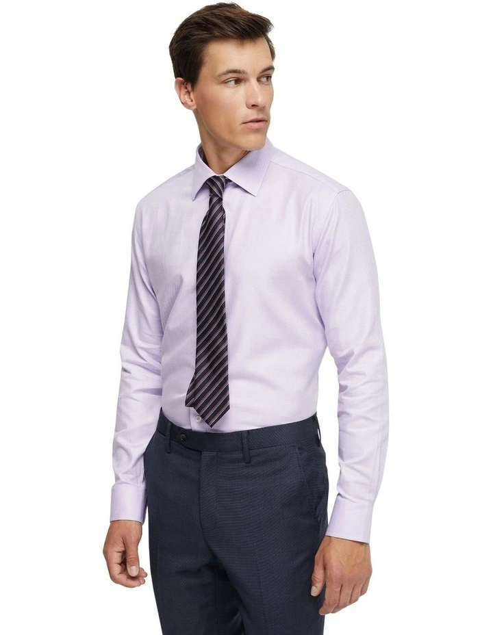 Islington Cotton Twill Shirt in Lilac
