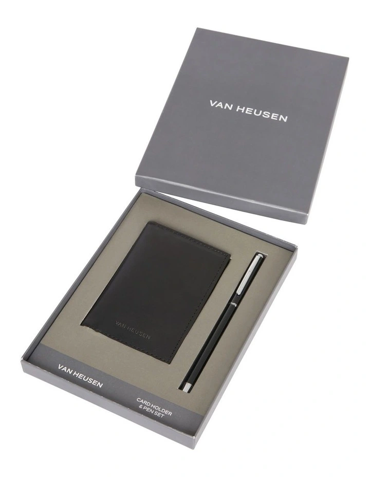 Portrait Wallet & Pen in Black
