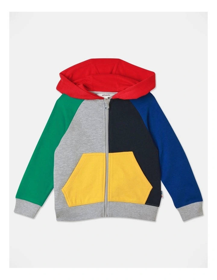 Fleece Zip Thru Sweat Top (3-8 Years) in Rainbow