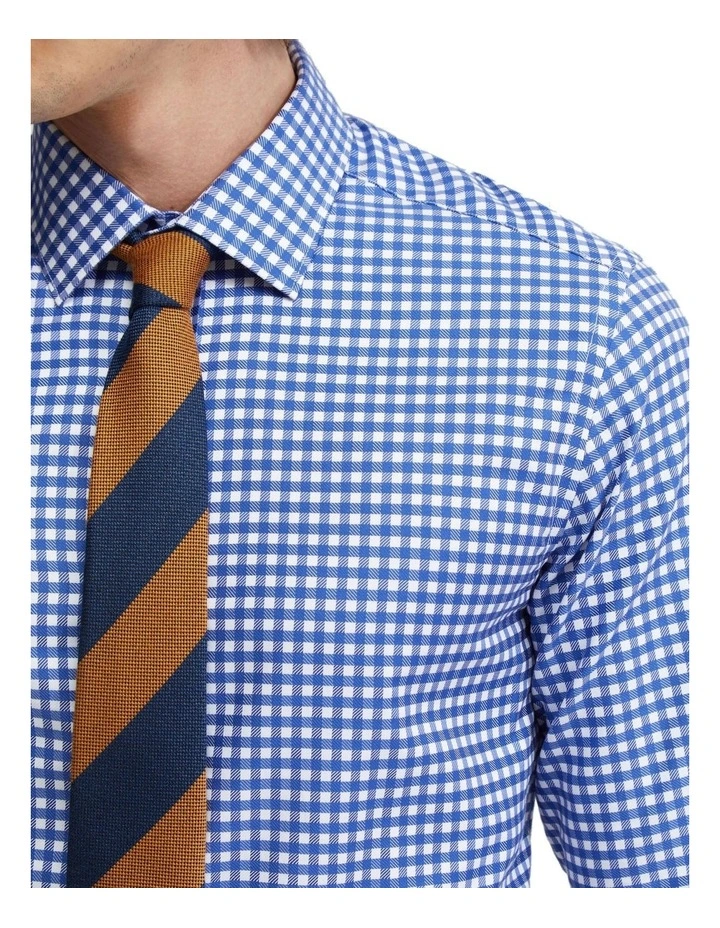 Beckton Checked Cotton Shirt in Blue