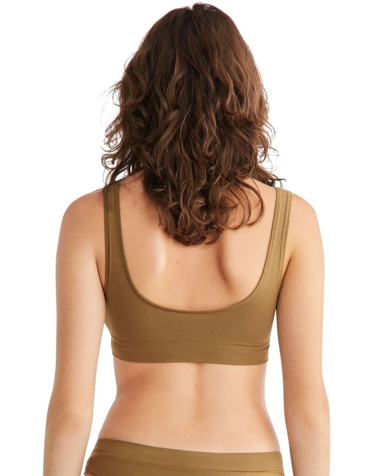 Flex Fit Unlined Bralette in Brown