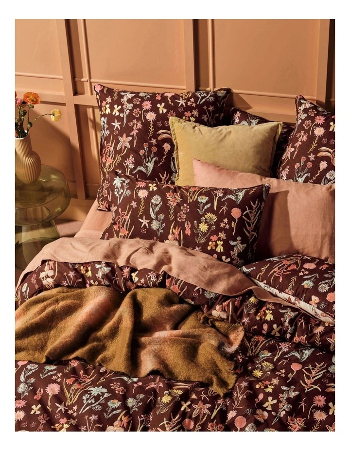 Rita Quilt Cover Set in Cacao