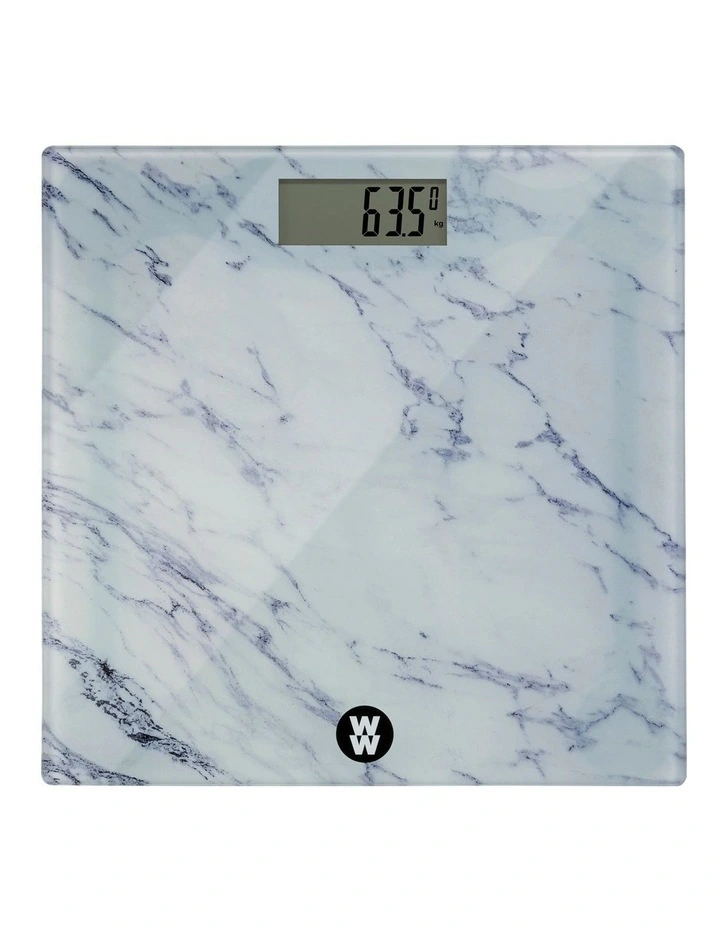 Marble Body Weight Scale In White