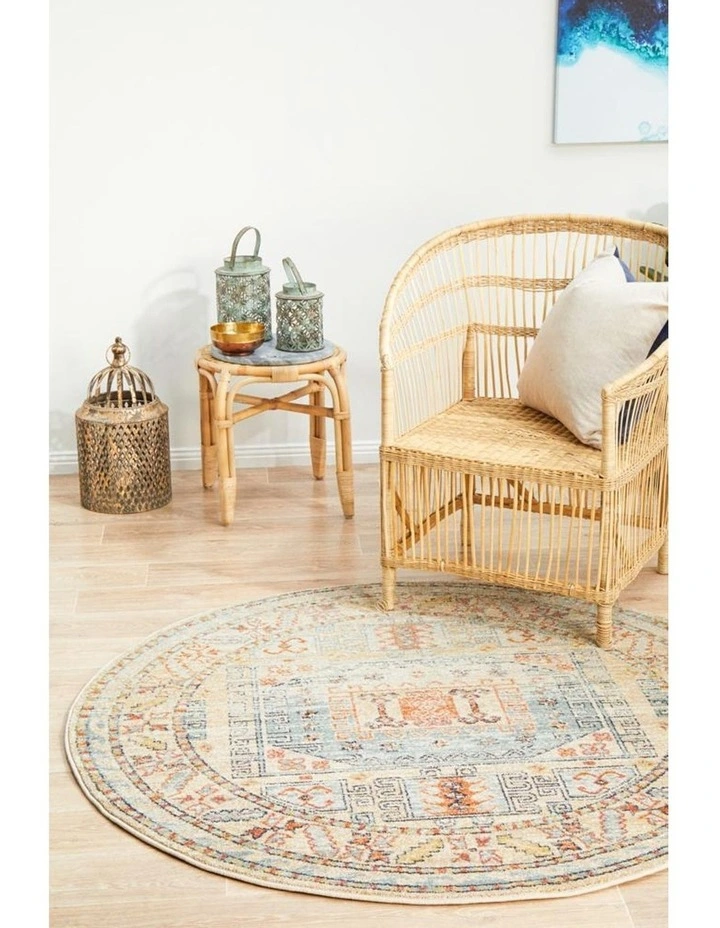Legacy 859 Round Rug In Sky Blue