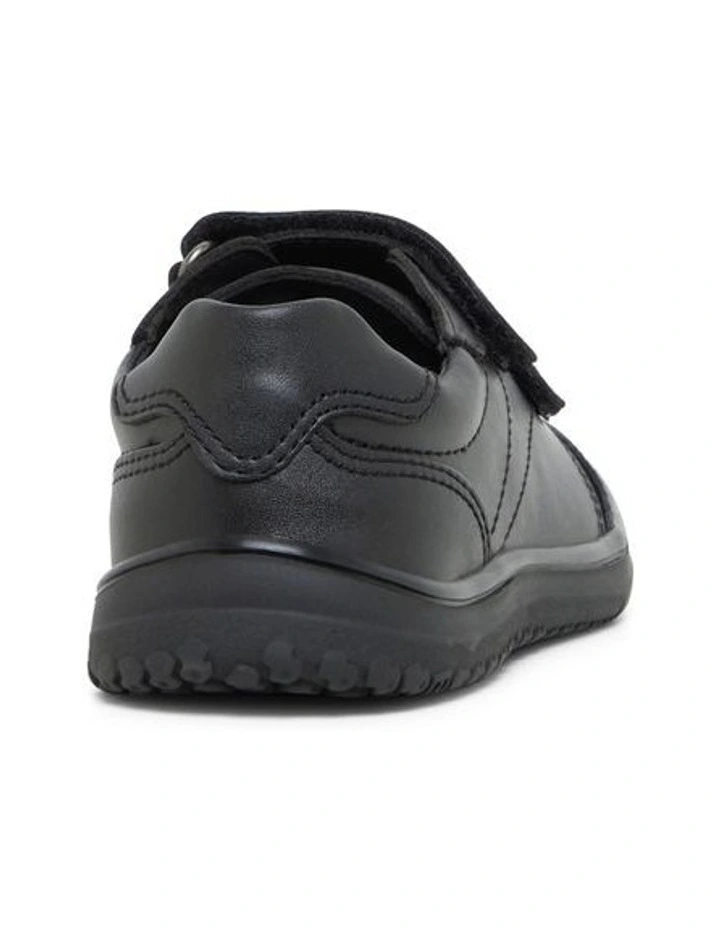 School Self-Fastening Strap Shoes 728015 in Black