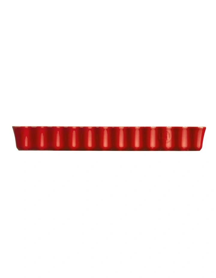 Slim Rectangular Tart Dish 36x15cm in Burgundy