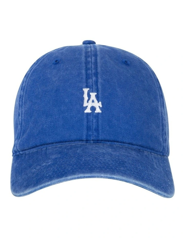 Destination Los Angeles Raglan Washed Royal Cap in Blue