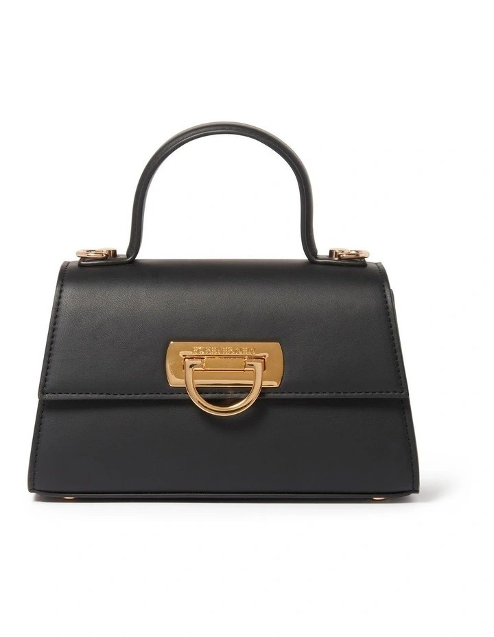 Signature Vivian Mini Top Handle Bag in Black