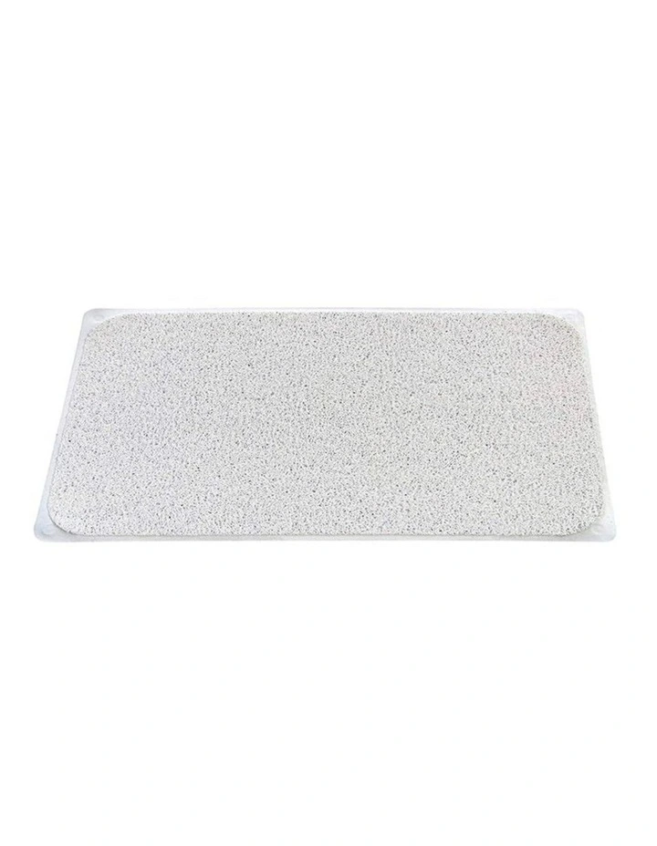 Non Slip Loofah Shower Mat, Wet Surface and Bathroom Safe Mat in Grey