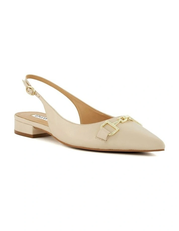 Hopeful Slingback Flat in Ecru