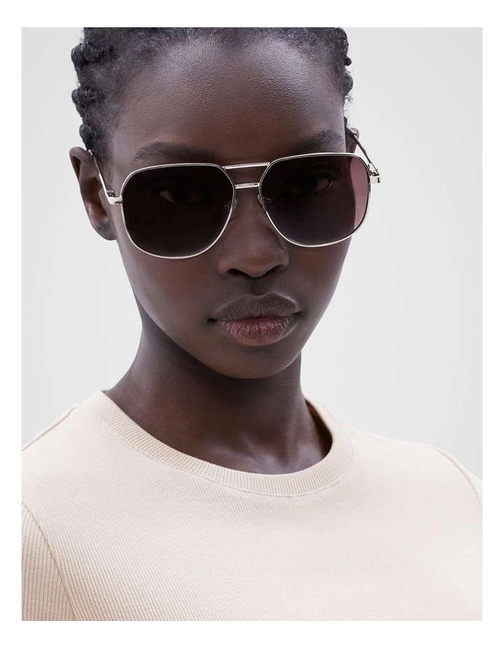 Monaco Aviator Sunglasses in Gold