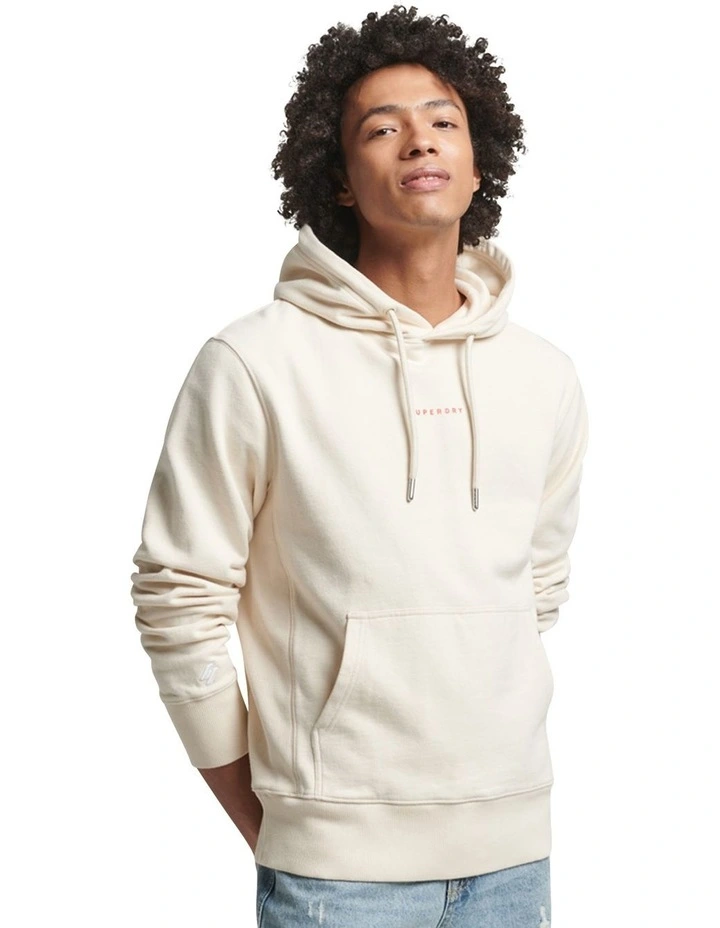 Code Surplus Logo Hoodie in Rice White