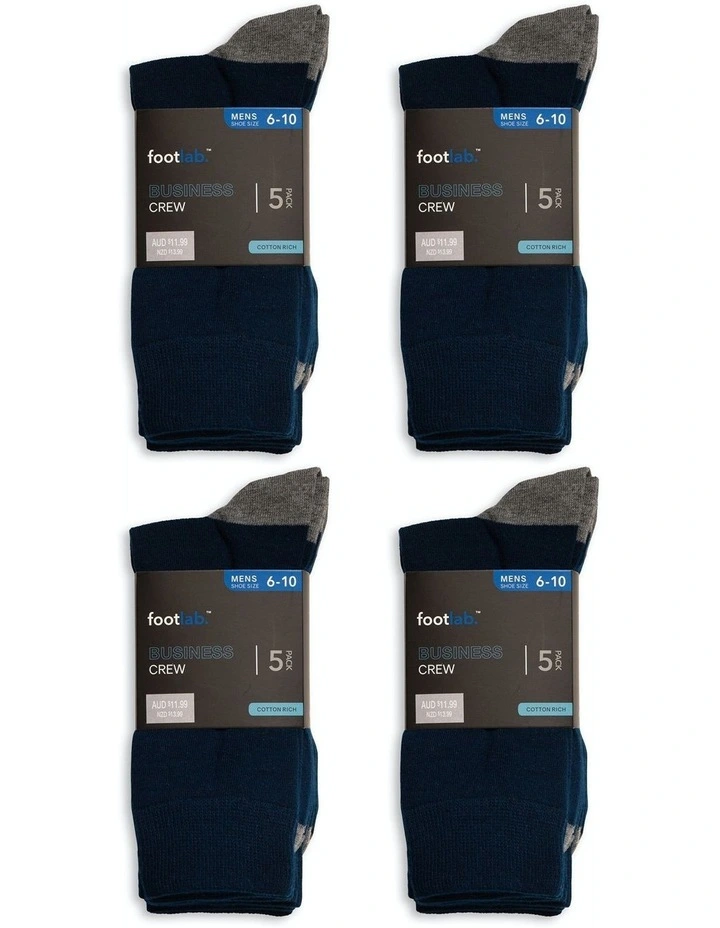 Business Crew Socks 20 Pack inNavy
