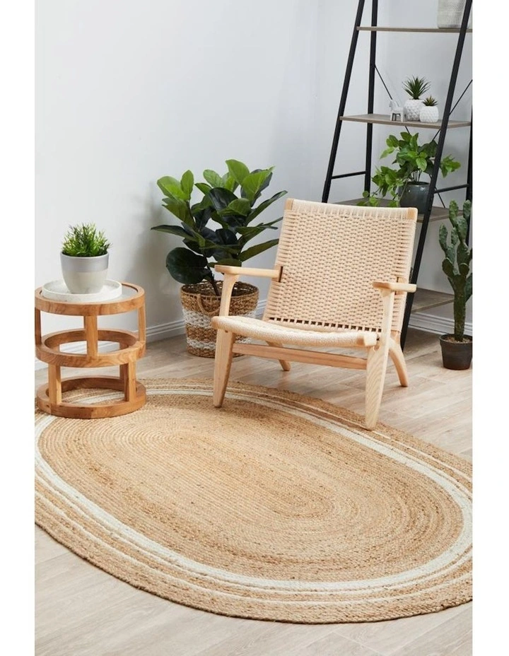 Noosa Oval Rug 111 in Natural