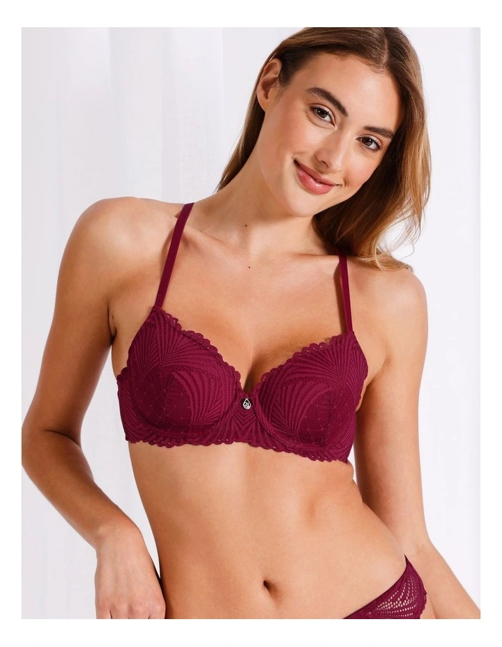 Harlow T-shirt Bra in Plum