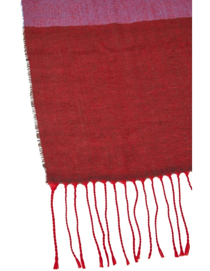 Armais Check Scarf in Red