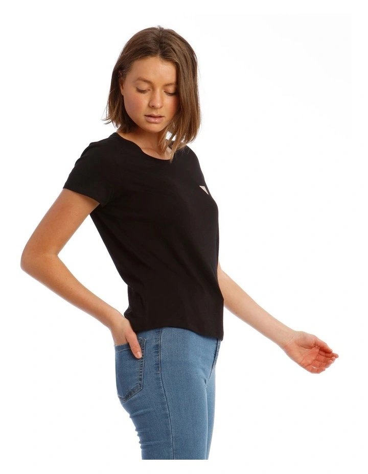 Logo Baby Tee in Black