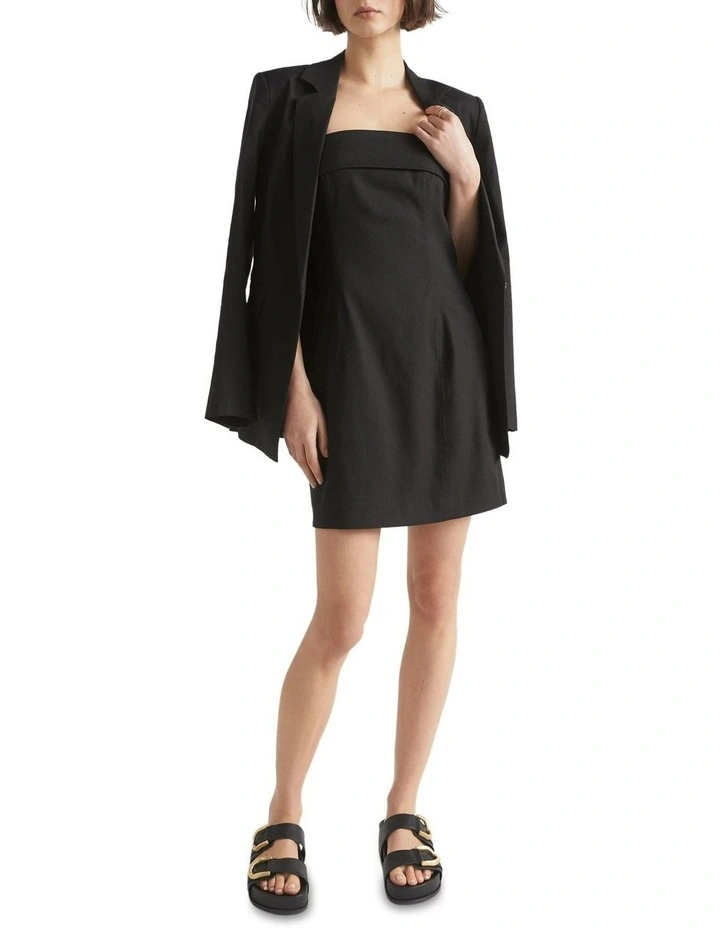 Tailored Strapless Mini Dress