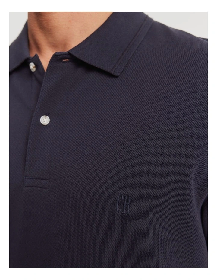 Verified Australian Cotton Pique Polo in Ink