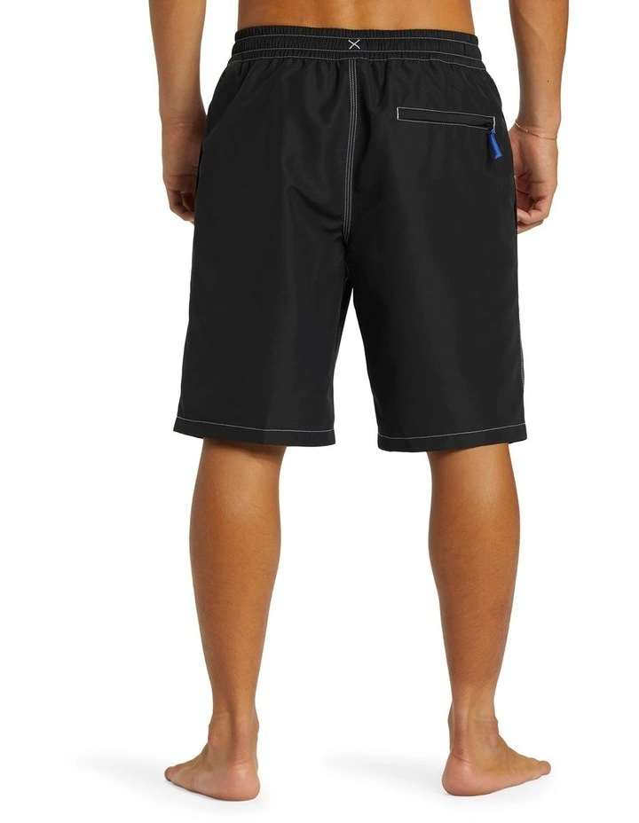 Saturn Volley 20'' Elastic Waist Swim Shorts in Black