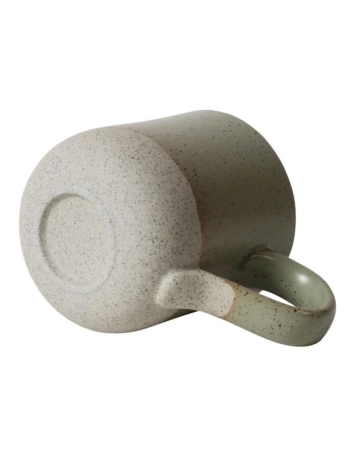 Solace Clay Mug With Reactive Glaze 350ml in Olive Speckle