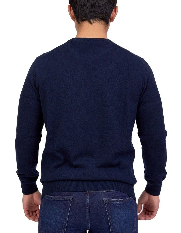 Cashmere Crew Neck Knit In Navy