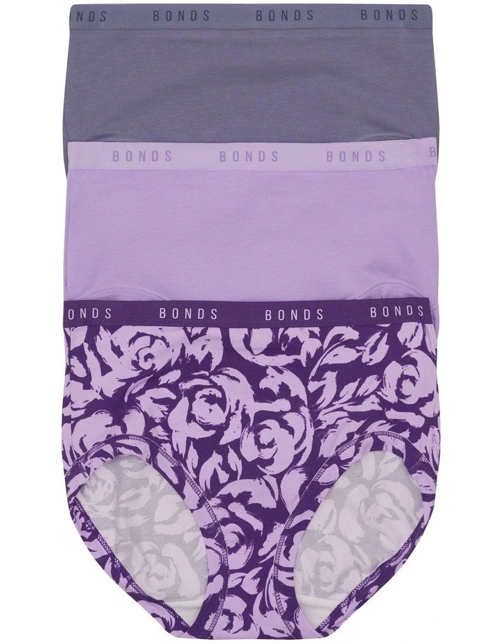 Cottontails Full Brief 3 Pack in Roses You Left