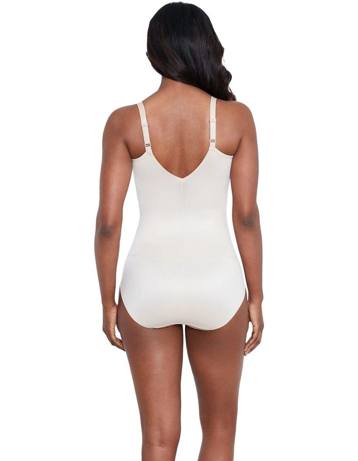 Comfy Curves Wireless Padded Cup Shaping Bodysuit in Warm Beige