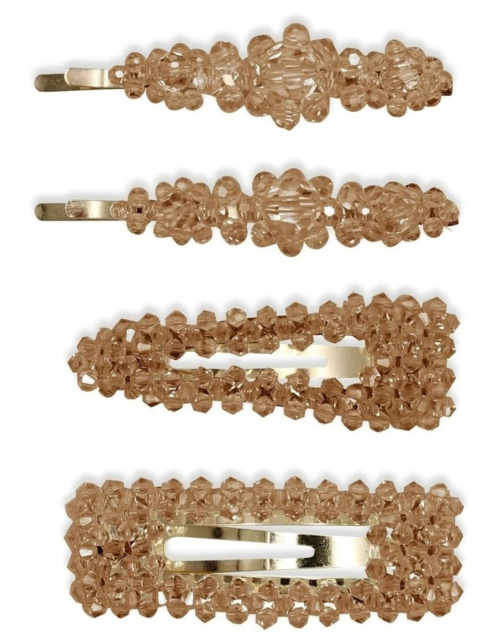 Bailey Hair Clip Set in Gold