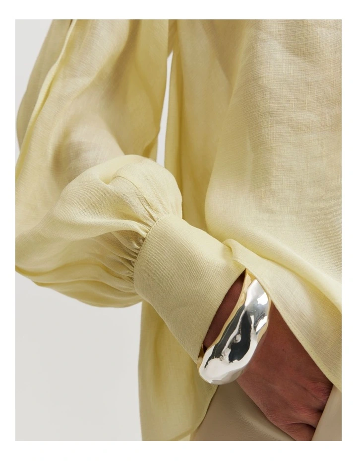 Pleat Detail Blouse in Lemon Sorbet