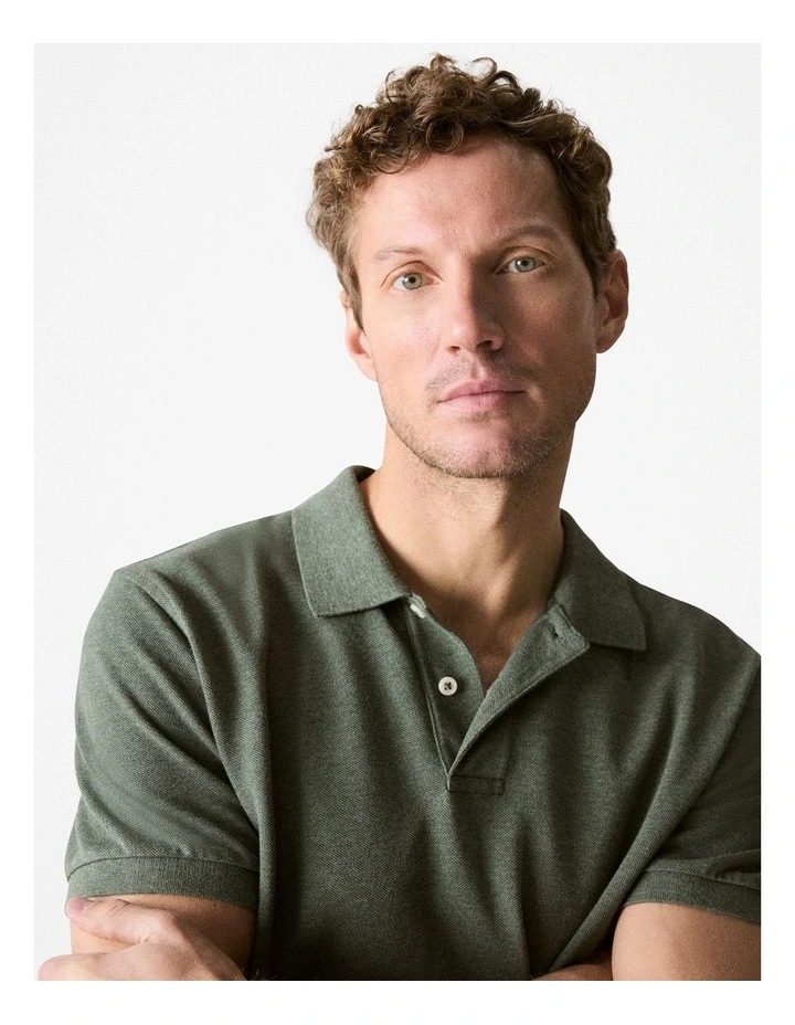 Classic Marle Polo in Dark Green