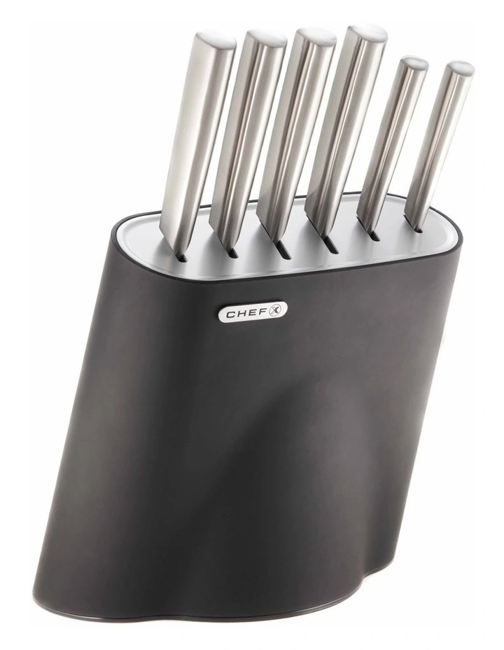 Kusunoki Knife Block 7 Piece in Silver