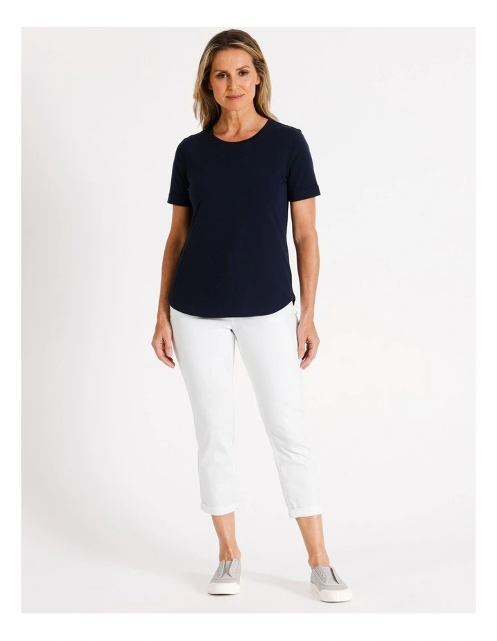 Wardrobe Staple Crop Denim Jean in White