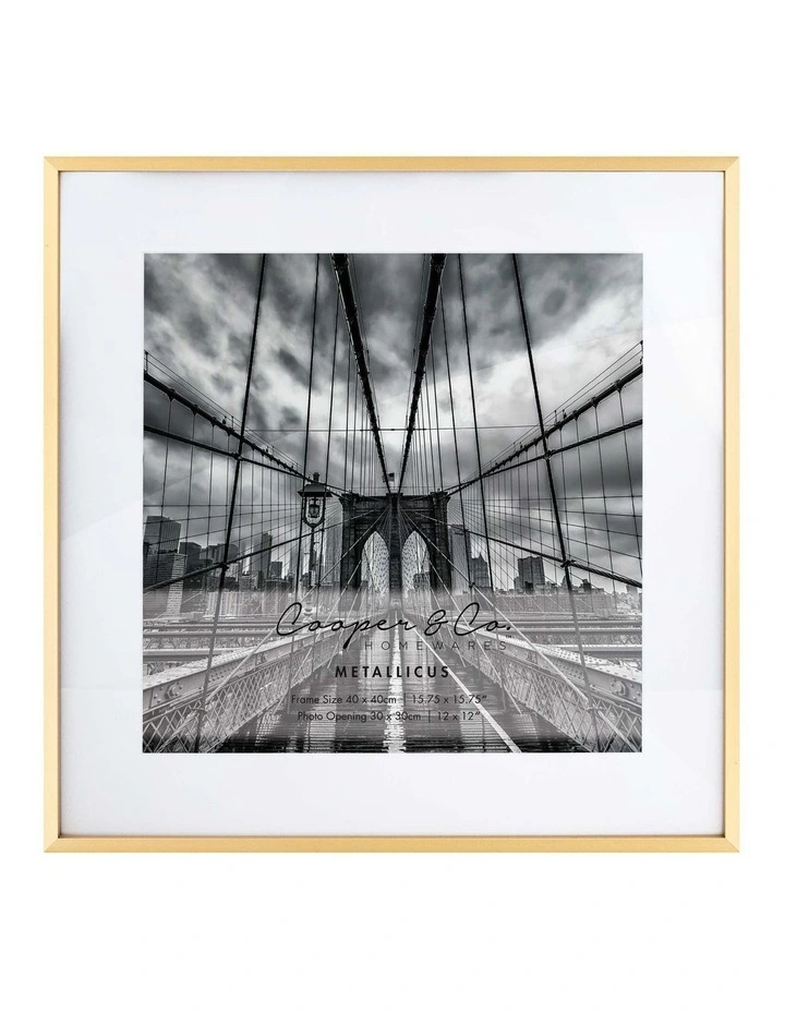 Platinum Metal Frame 40x40cm/30x30cm in Gold