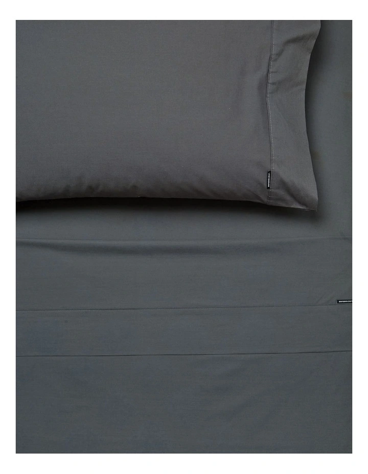Linen House Remo Fitted Sheet in Charcoal