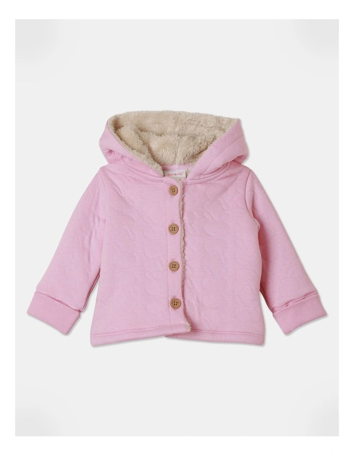 Dylan Bunny Quilted Jacket In Light Pink